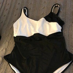 Adore Me Black and White One-Piece Swimsuit